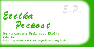 etelka prepost business card